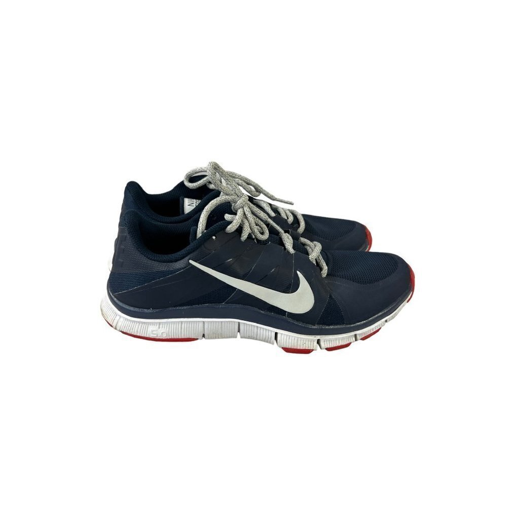 Nike Free 5.0 Men's Navy Blue & White Sneakers - Picture 4 of 7